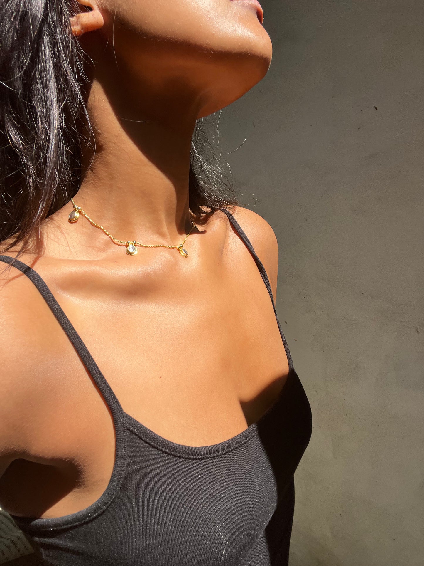 GOLD Sea Drop necklace with Abalone shell