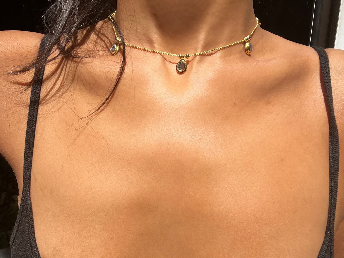 GOLD Sea Drop necklace with Abalone shell