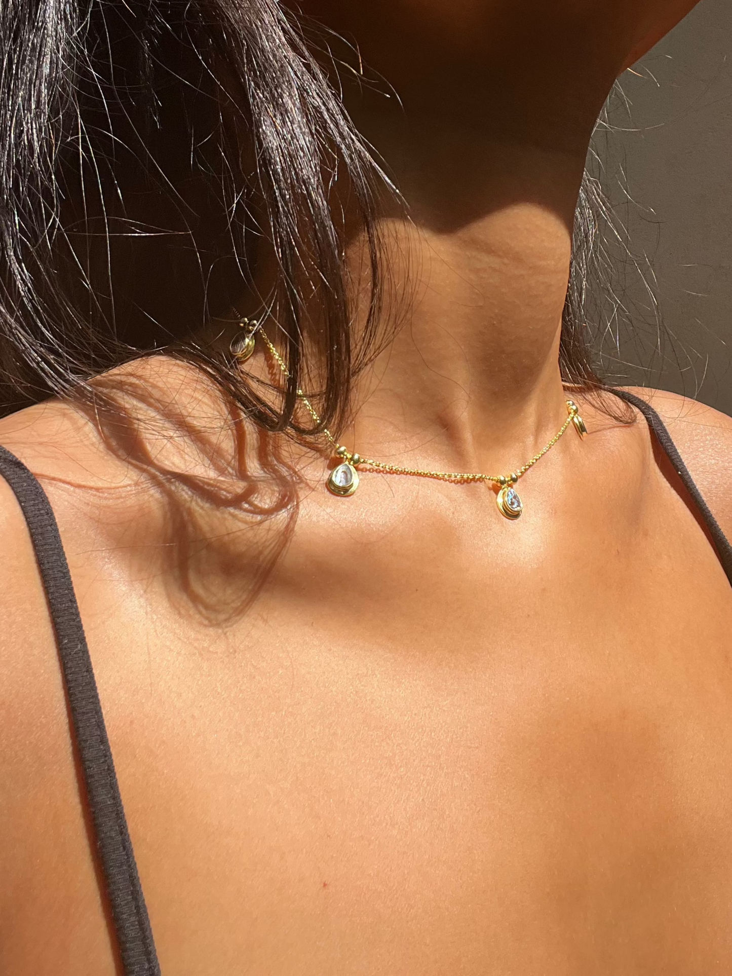 GOLD Sea Drop necklace with Abalone shell