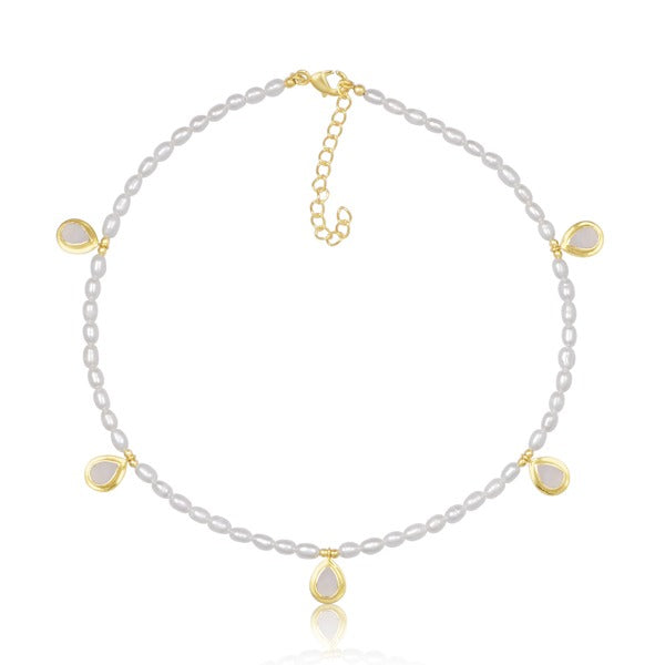 Sea drop necklace with freshwater pearls