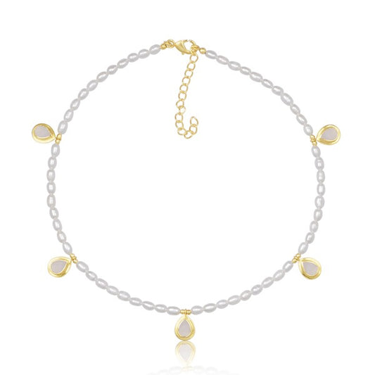 Sea drop necklace with freshwater pearls