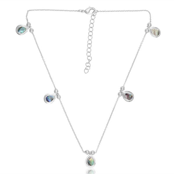 SILVER Sea Drop necklace with Abalone shell