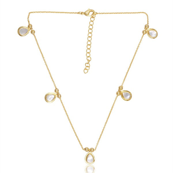 GOLD Sea Drop necklace with Mother of Pearl