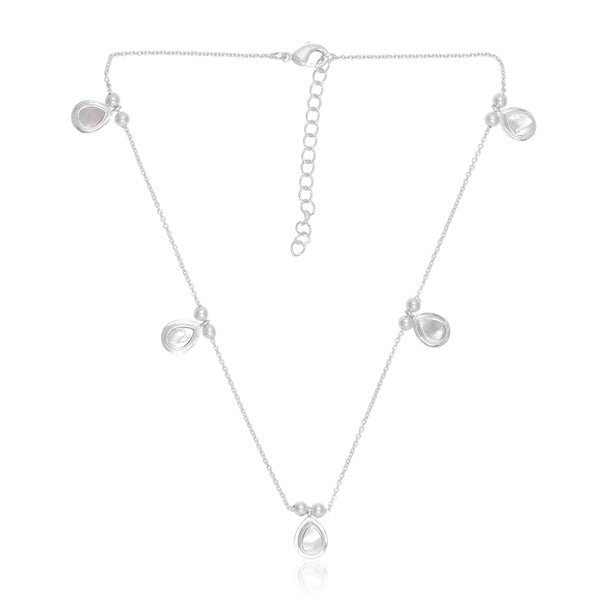 SILVER Sea Drop necklace with Mother of Pearl