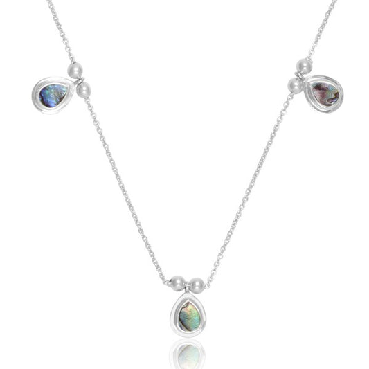 SILVER Sea Drop necklace with Abalone shell